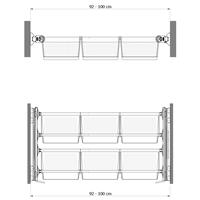 Plus - Shoe rack 6V - brown - brown - transparent polycarbonate 5